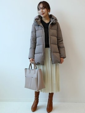 WEB限定】エステルファイユミドルダウンコート◇を使った人気