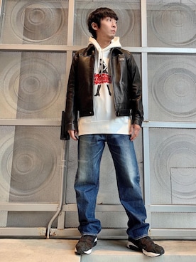 Lewis Leathers/COUNTRYMAN JACKETを使った人気ファッション