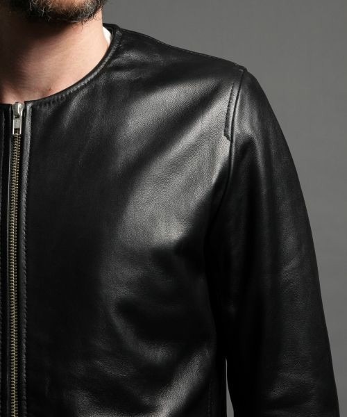 HARE（ハレ）の「ノーカラーレザーライダース（）」 - WEAR