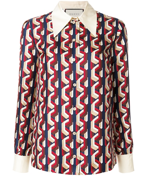 GUCCI（グッチ）の「Gucci - ウェブチェーン柄 シャツ - women