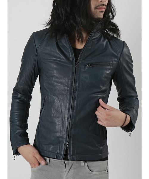 SHELLAC（シェラック）の「カウレザー ドラムダイ スタンドネック