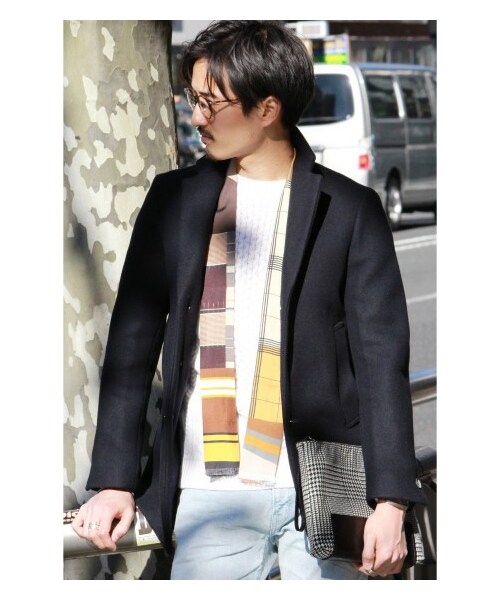 EDIFICE（エディフィス）の「100Sメルトン ショートチェスターコート