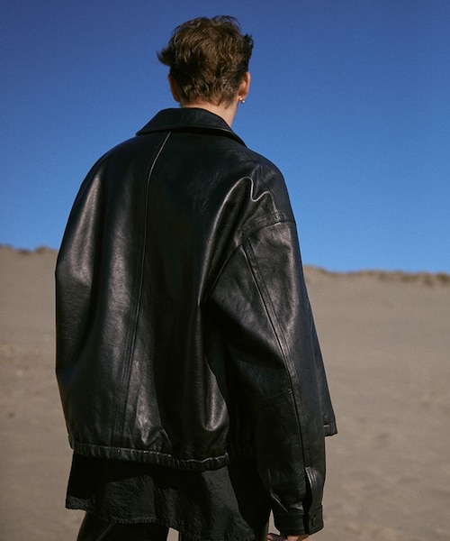 LIDNM（リドム）の「LEATHER SHORT BLOUSON（ブルゾン）」 - WEAR