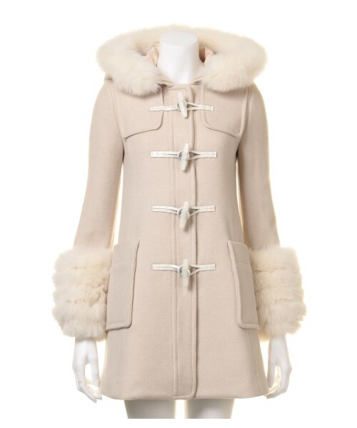 SNIDEL（スナイデル）の「袖ファー付ダッフルコート（ダッフルコート