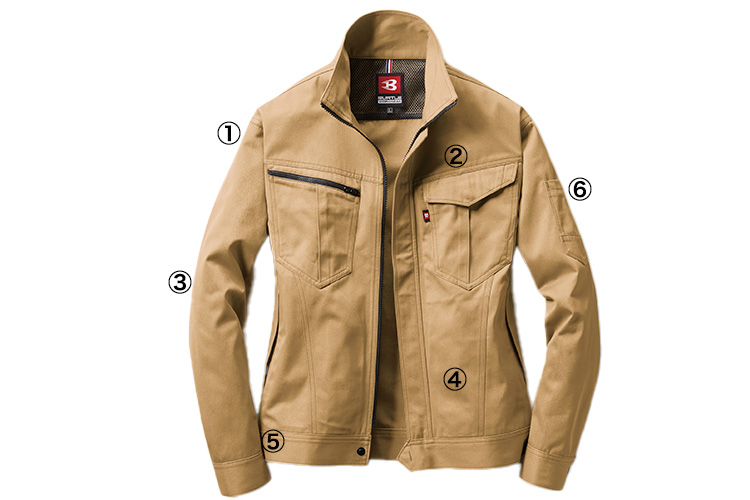 春夏用]バートル 6081 制電T/Cライトツイルジャケット[JIS T8118適合