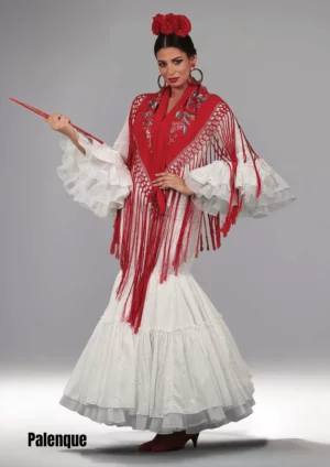 白いフラメンコドレス：純粋さとスタイル - フェア万歳