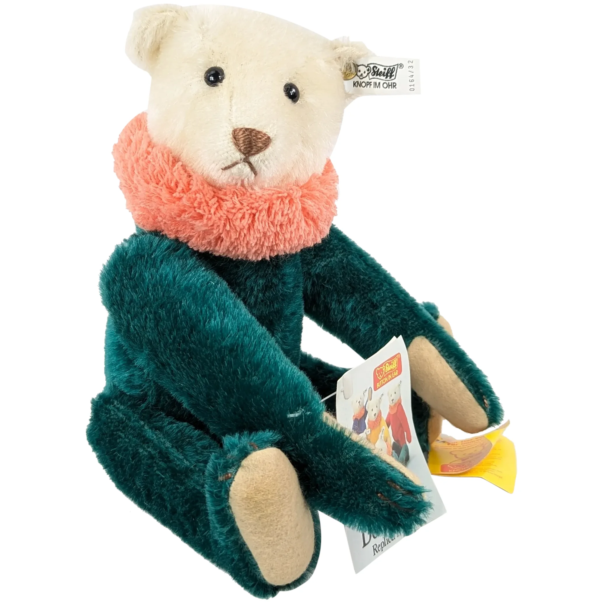 Steiff Teddy Bear Circus Dolly Green all IDs 1913 Replica vintage