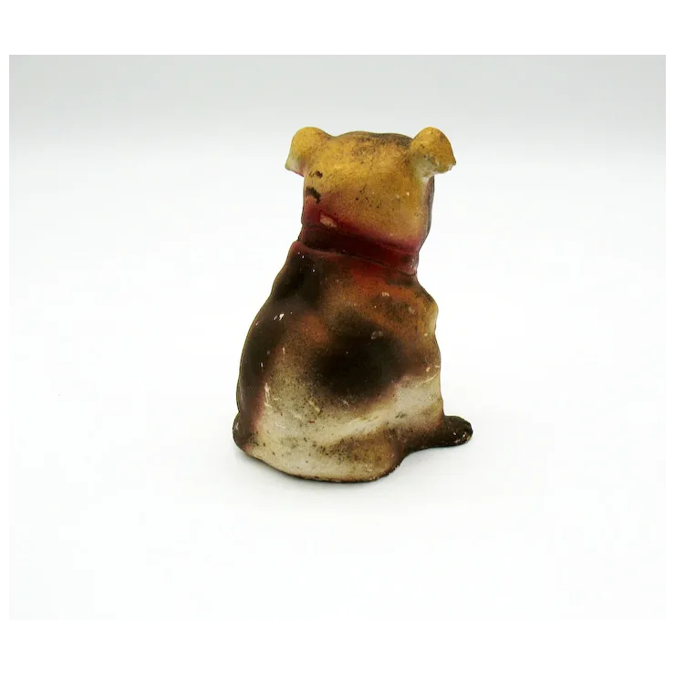 Vintage Chalkware Carnival Game Prize Bulldog 1930-40s Vintage