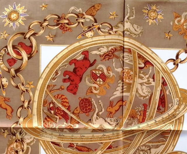 送料無料 10%OFF】タイ セリーヌ パリ ヴィンテージスカーフ - 星座