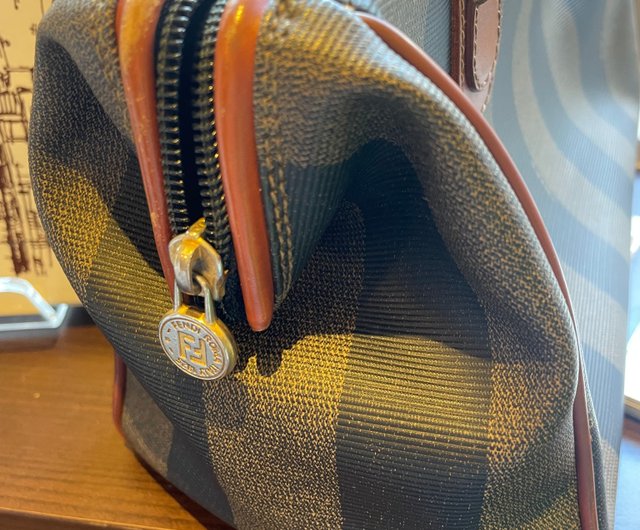 香港 フェンディ ヴィンテージ ストライプ ボストンバッグ retrochichk