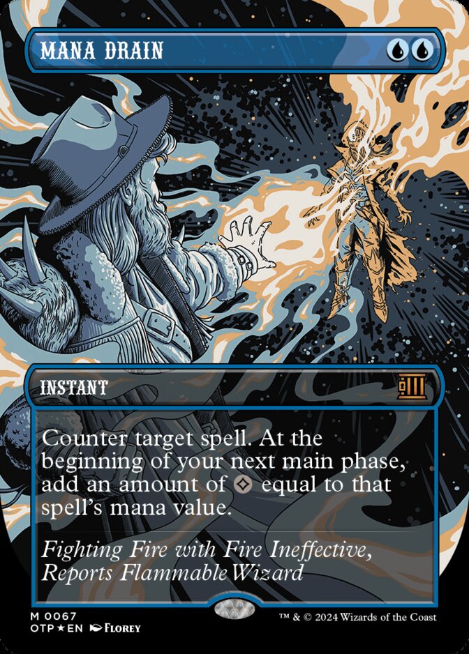 Mana Drain-borderless - textured foil, Breaking News:Foil (OTP) Price