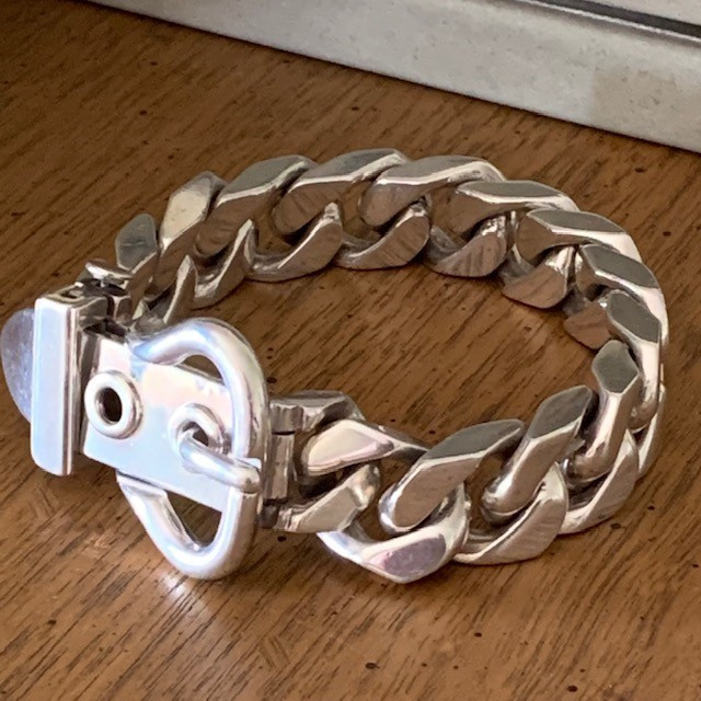Vintage Heavy Hermes Boucle Sellier Link Bracelet Unisex - Show