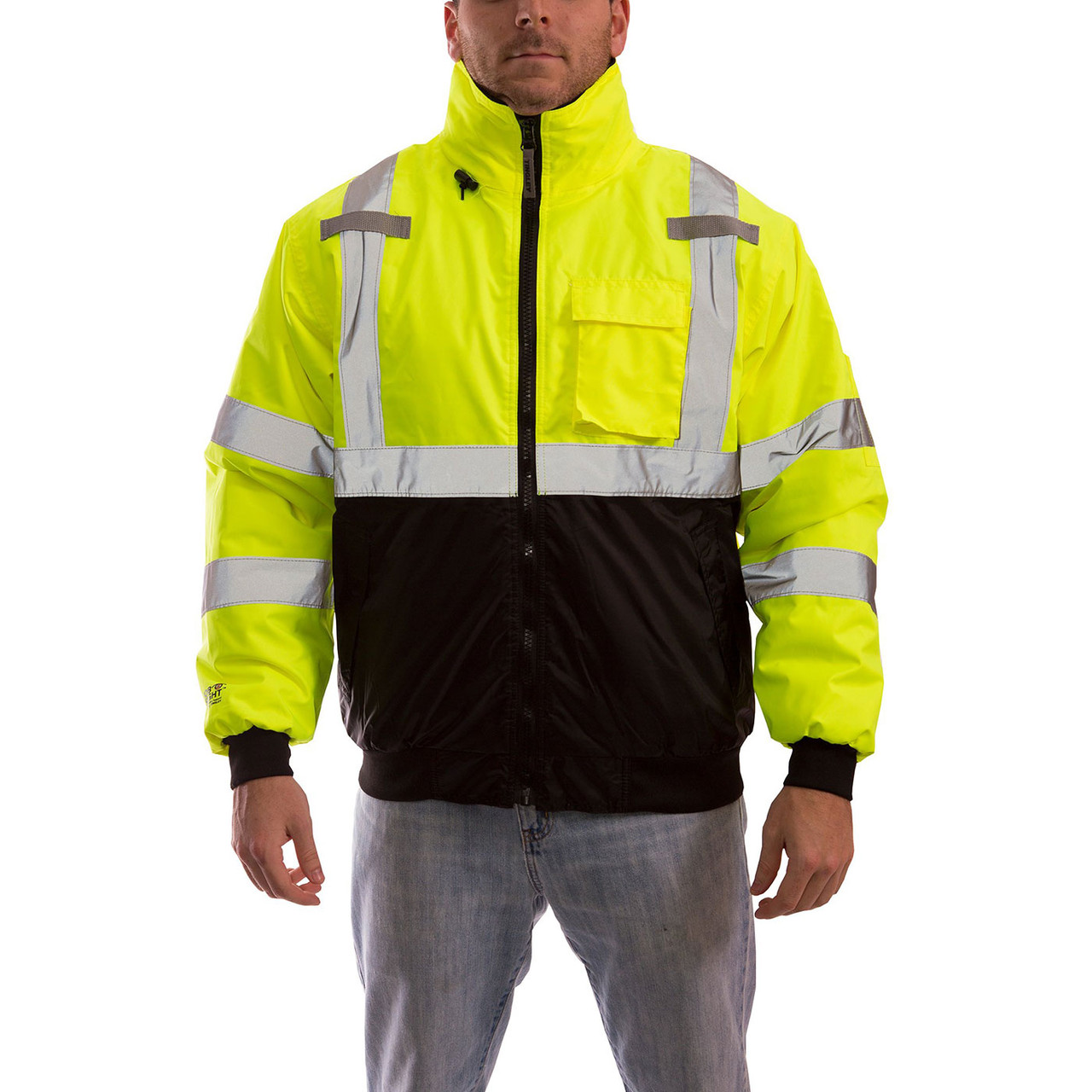 Tingley Class 3 Hi Vis Yellow Black Bottom Bomber Jacket J26002