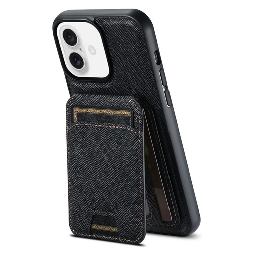 iPhone 16 Pro Max Suteni H18 Cross Grain MagSafe Wallet Leather