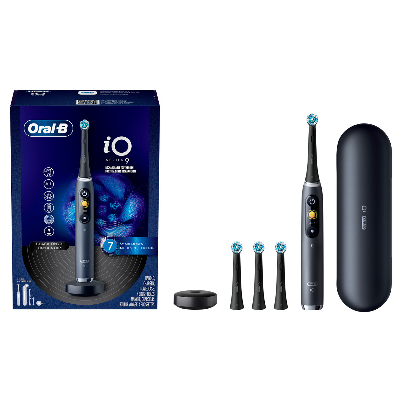 Oral-B iO9 Rechargeable Electric Toothbrush, Black Onyx | Oral-B
