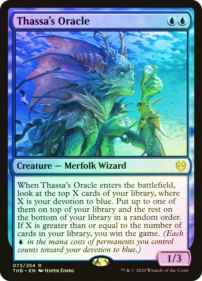 タッサの神託者 拡張アート Foil 初版 Thassa's Oracle タッサの神託者