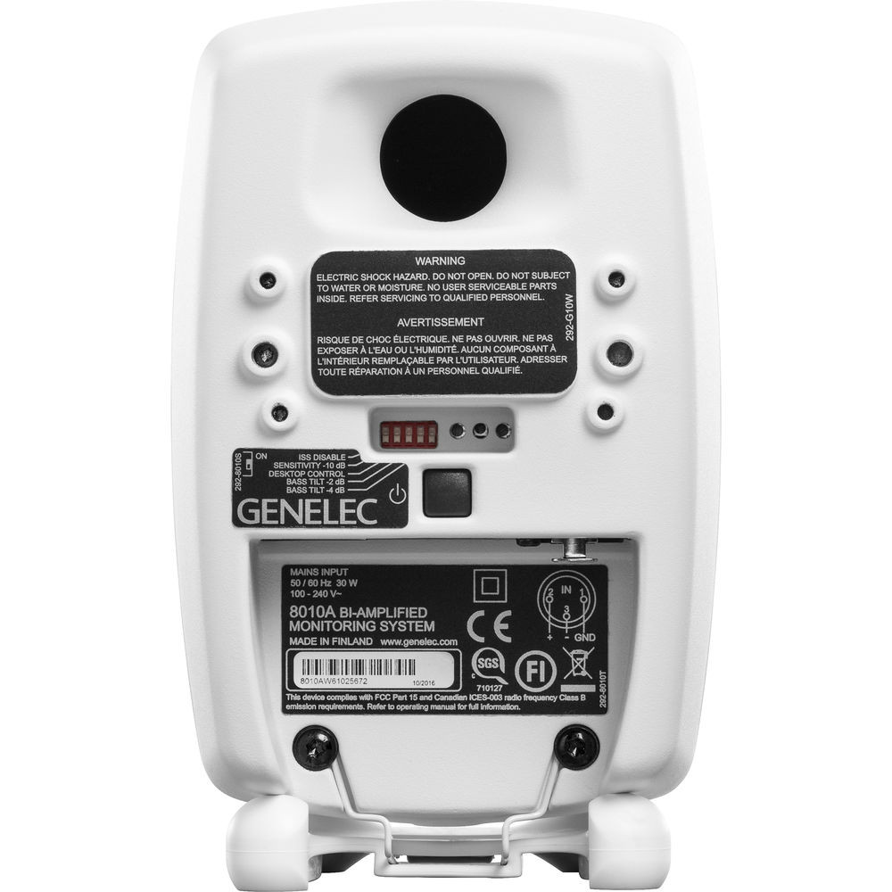 Genelec 8010AW Studio Monitors (White) | FrontEndAudio.com