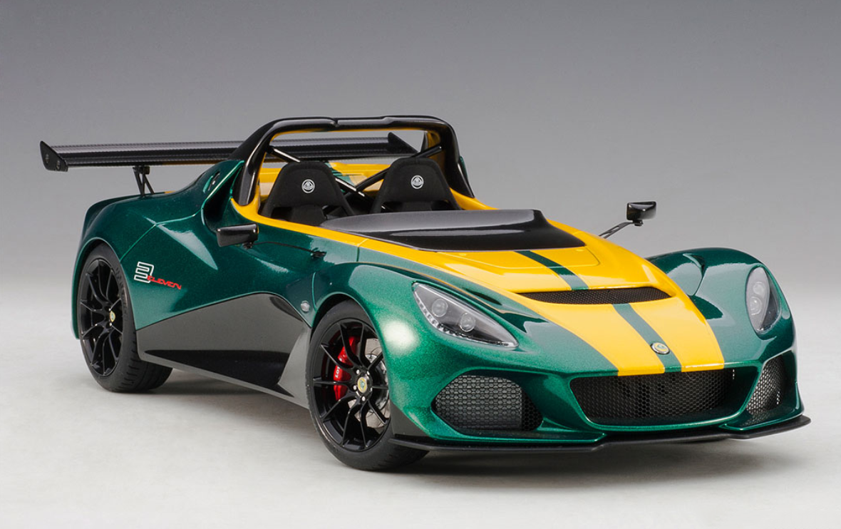 1/18 AUTOart Lotus 3-Eleven (Green with Yellow Accents) Car Model