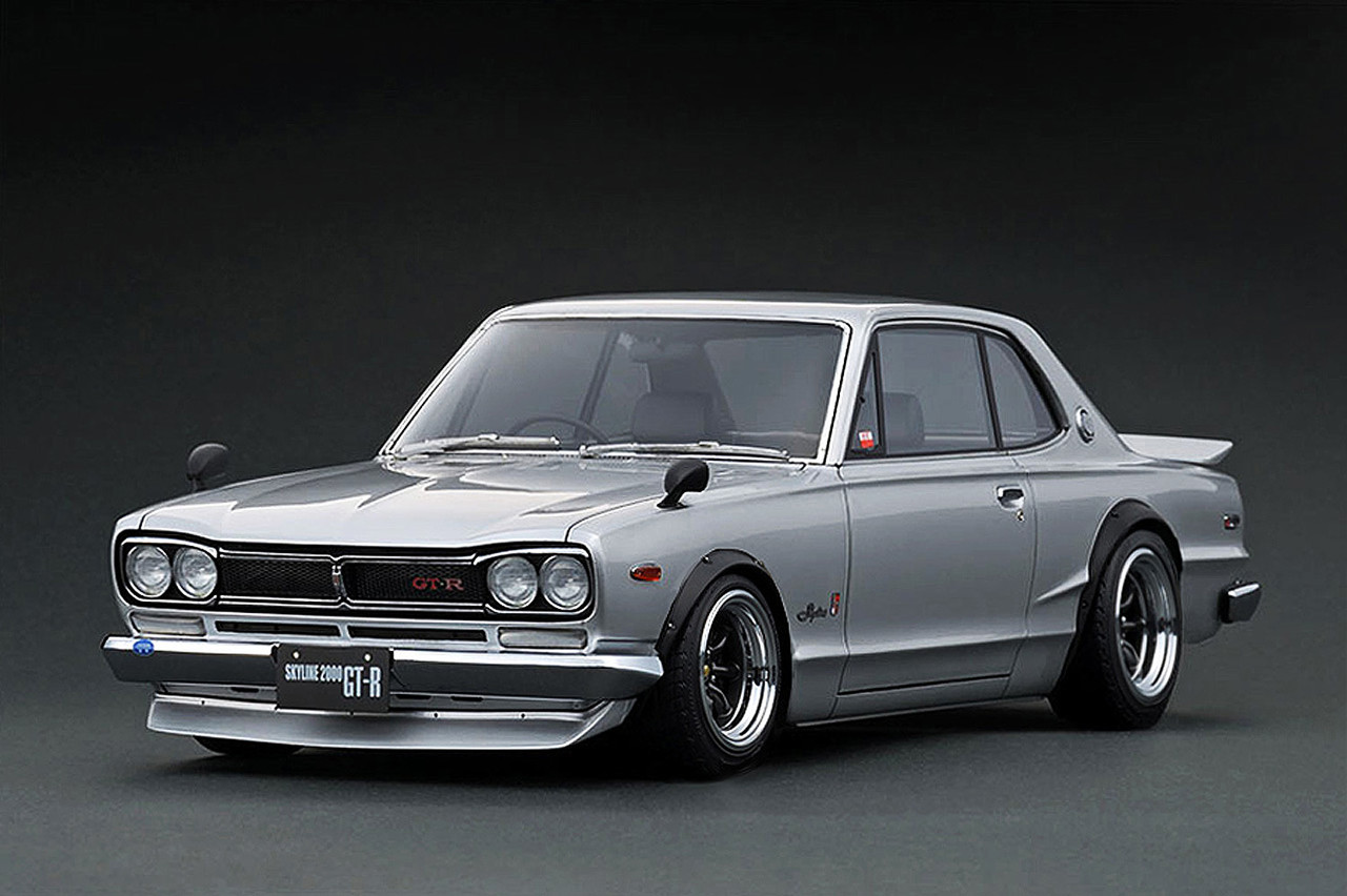 1/18 Ignition Model Nissan Skyline 2000 GT-R (KPGC10) (Silver) Car