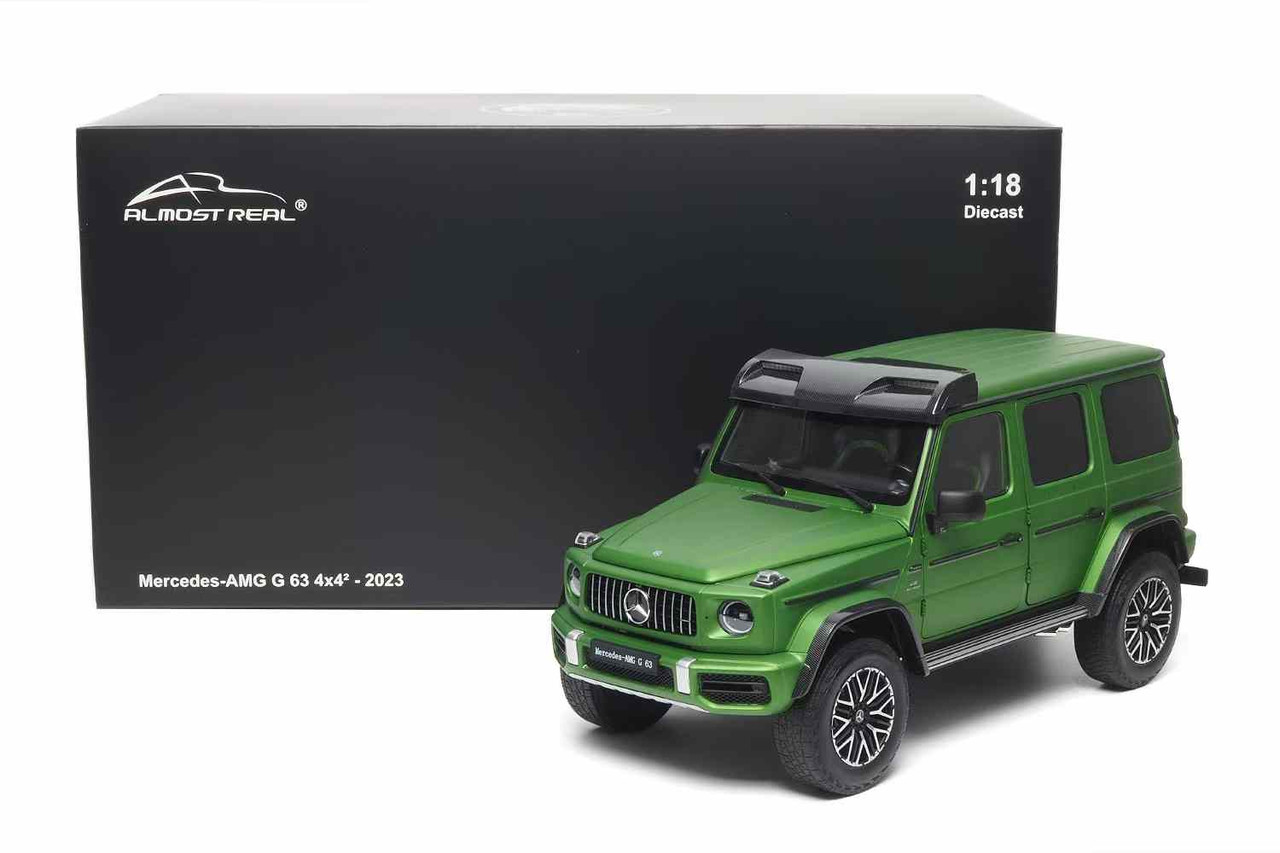 1/18 Almost Real 2023 Mercedes-Benz G63 AMG 4X4² (Matte Green) Car