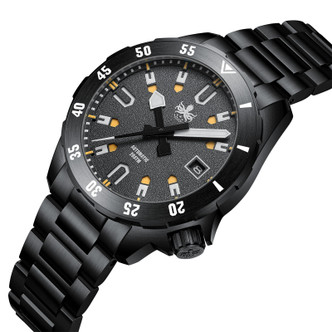 PHOIBOS APOLLO DLC 200M Automatic Diver Watch PY056CX Black