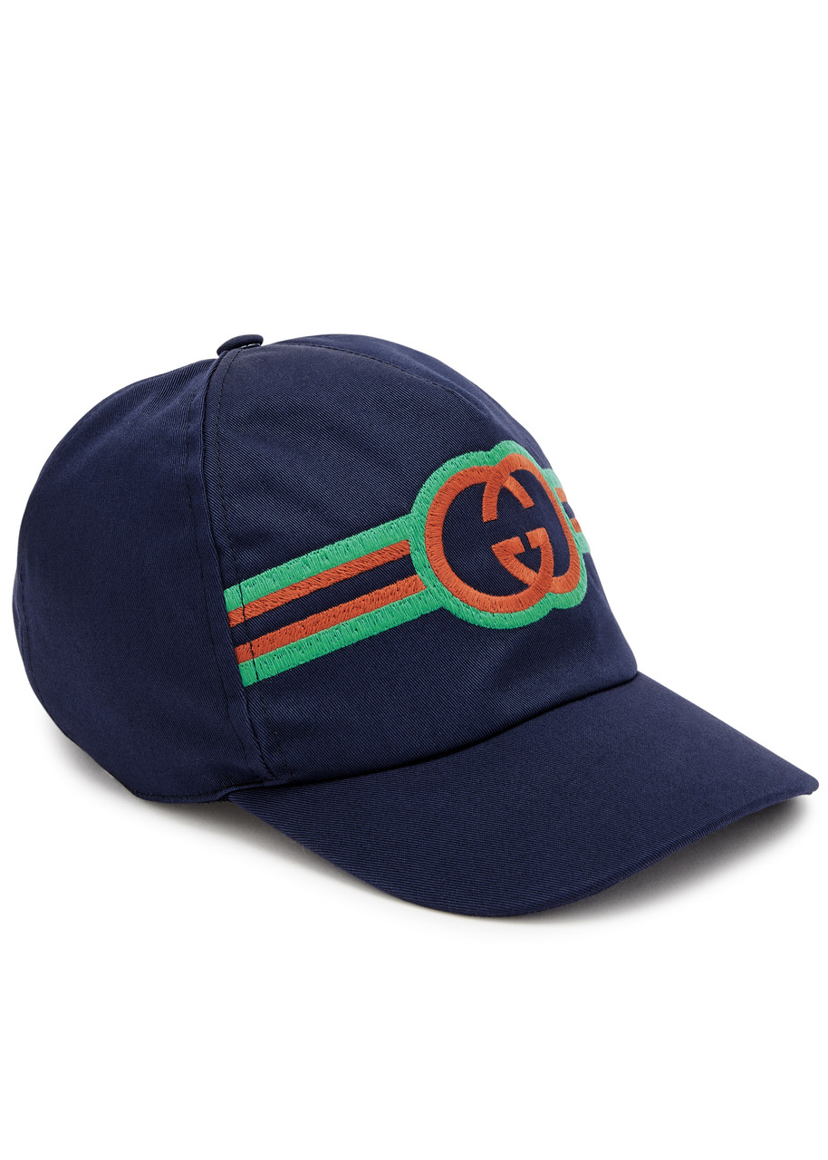 GUCCI KIDS Logo-embroidered cotton cap | Harvey Nichols