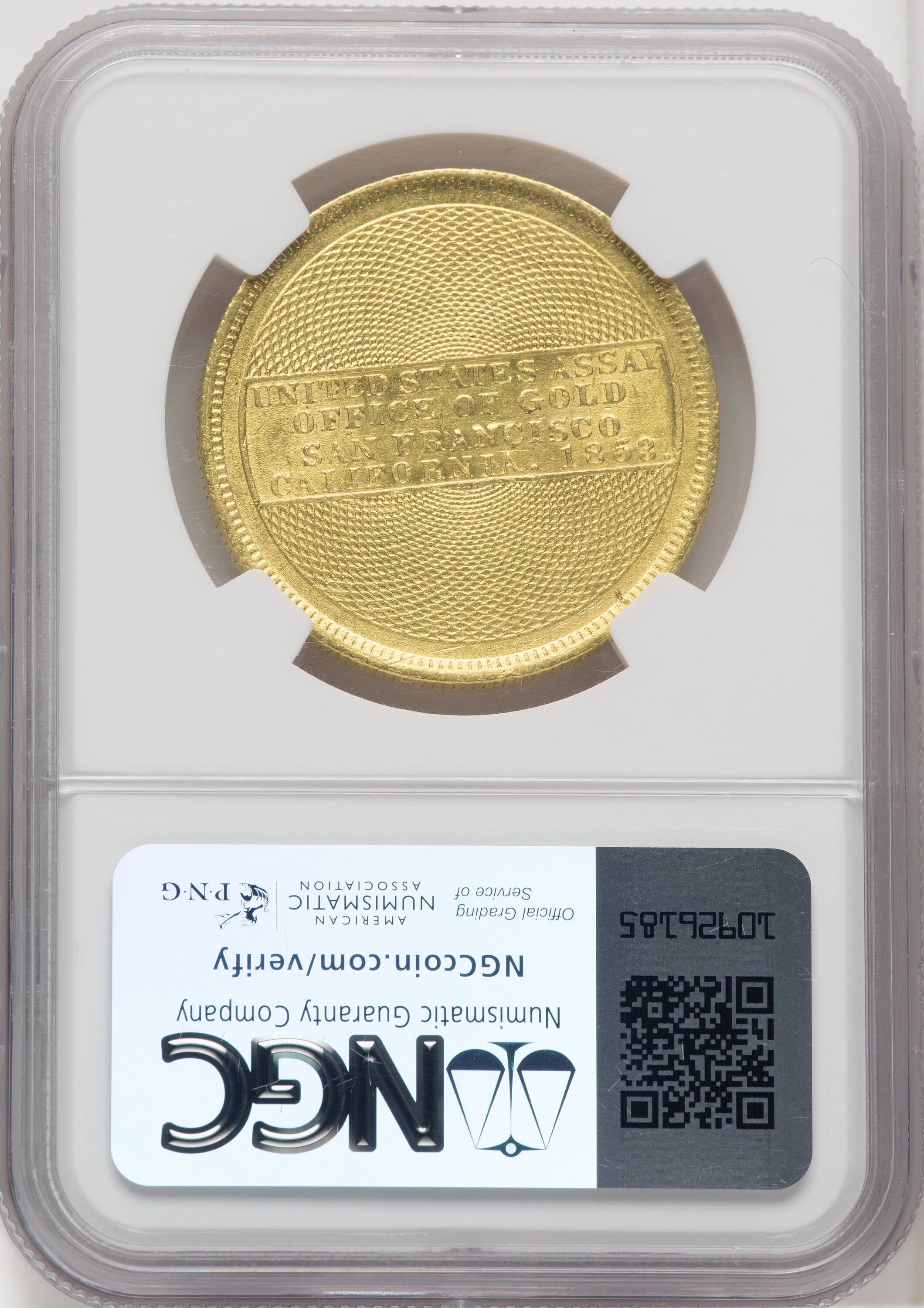 1853 $20 Assay Office 900 Thous. Territorial Gold NGC MS63 - LCR Coin
