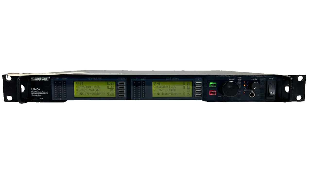 Shure UR4D+ J5 Dual Wireless Receiver -17806 Freq 578-638MHz (One