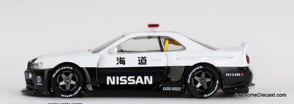 Nissan Skyline GT-R R34: Kaido Works V2 Aero, Japan Police 1:64