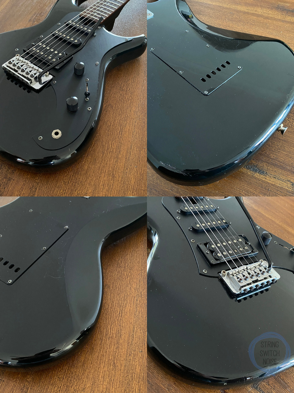 Aria Pro II Guitar, RS Wildcat, SUPER STRAT, Black, MIJ, 1986