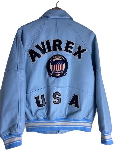 AVIREX(アヴィレックス) / レザージャケット・ブルゾン/M/羊革/BLU/783