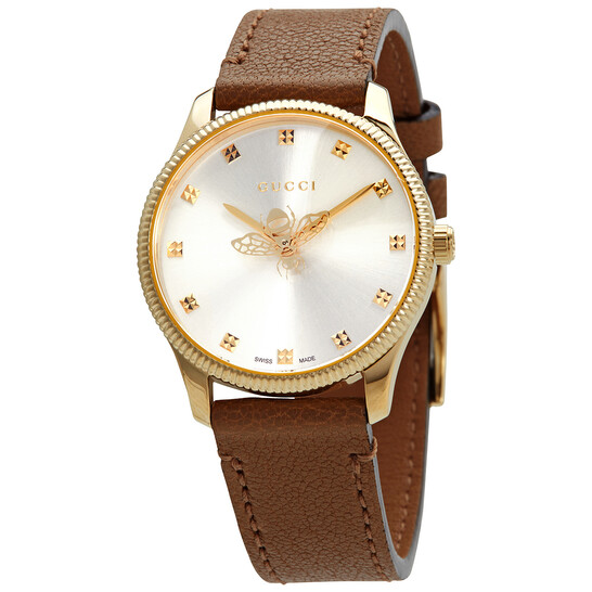 Gucci G-Timeless Quartz Champagne Dial Ladies Watch YA1265022