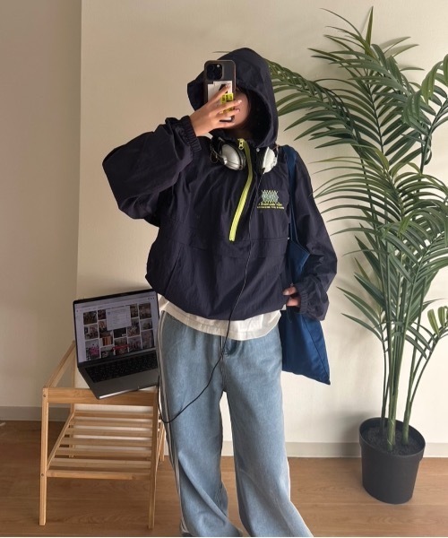 NEMNE STORE | 【keel】配色ドローコードナイロンテックアノラック