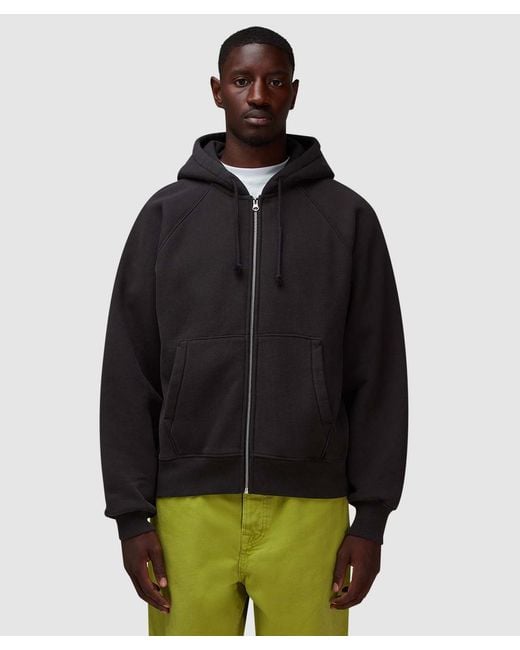 Stussy Raglan Zip Hoodie (Washed in Black for Men | Lyst