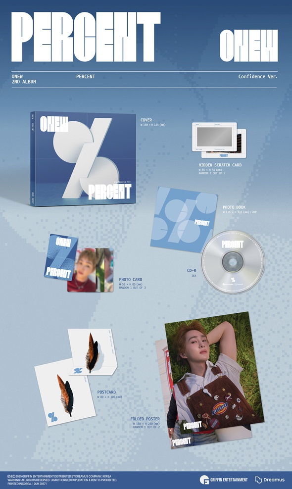 ONEW (SHINee) 韓国ソロセカンドフルアルバム『PERCENT』2025年7月