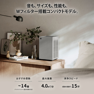 S110(グレー系) SHARP 空気清浄機 FU-U40-H（グレー系）【シャープ