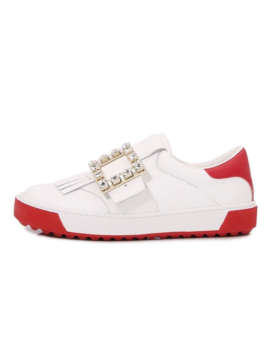 ビジュー付きバックル フリンジゴルフシューズ CH779 - Chamule