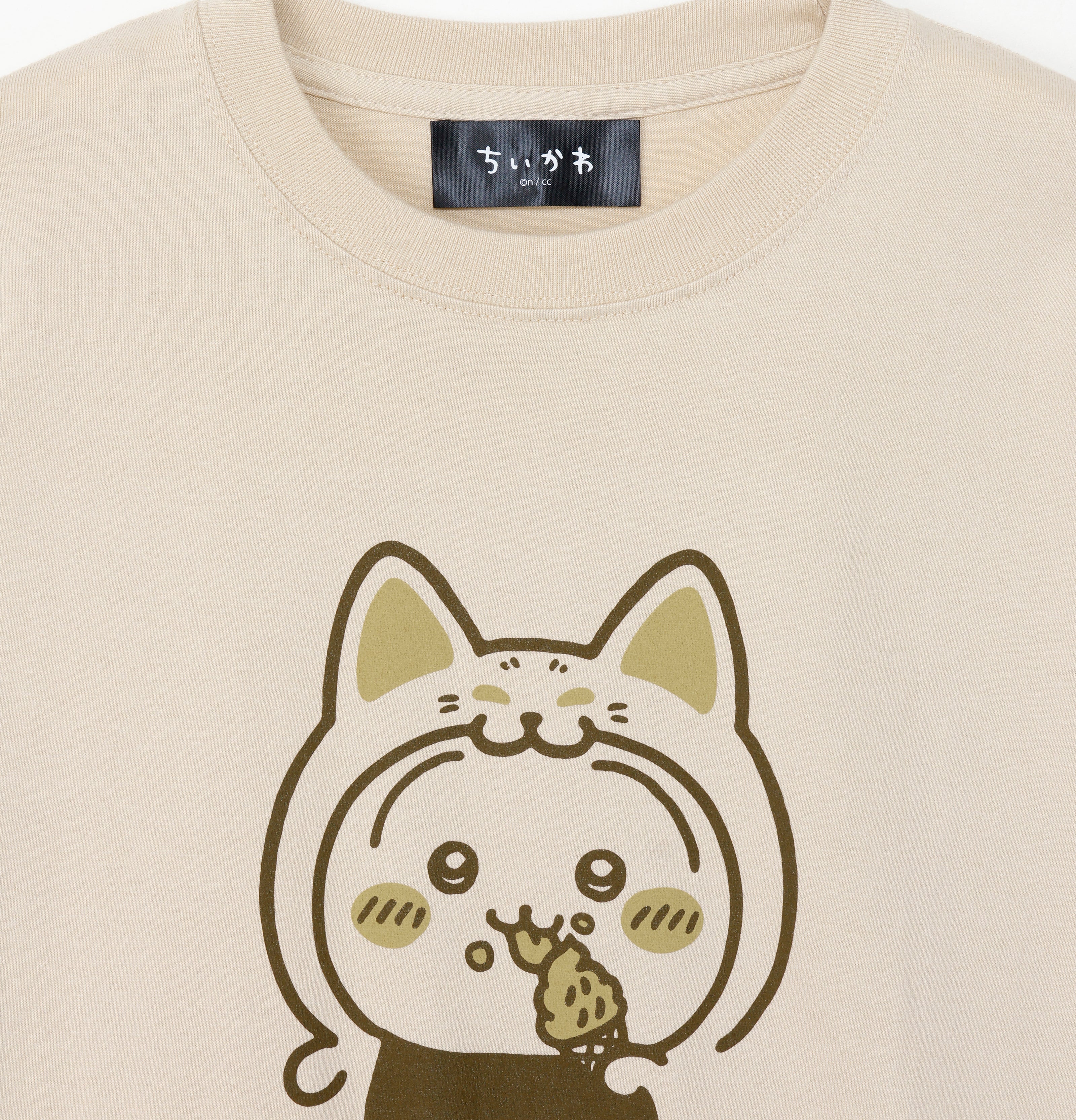 公式】ちいかわもぐもぐ本舗 Tシャツ 伏見稲荷な うさぎ サンドベージュ XL