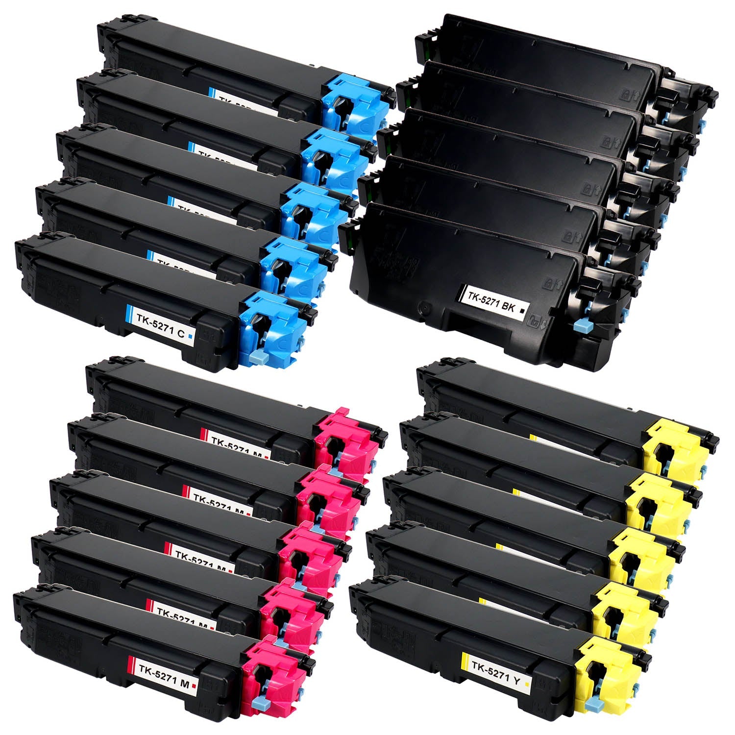 京セラ用 TK-5271 リサイクルトナー 4色セット 廃トナーボックス付