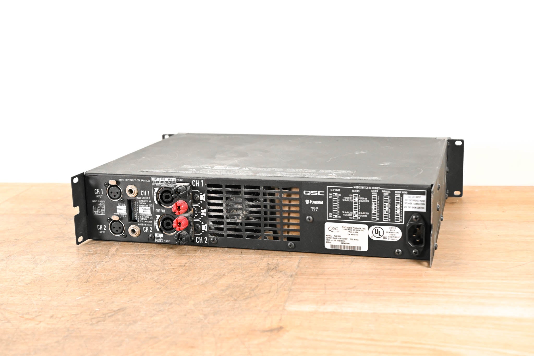QSC PLX1202 2-Channel Power Amplifier CG007Z4
