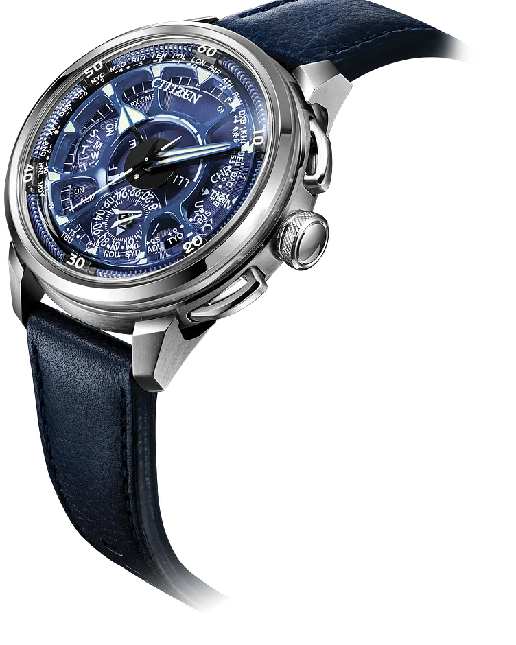 Satellite Wave F900 Blue Dial Leather Strap CC7000-01L | CITIZEN