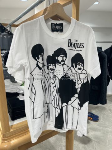桑田佳祐 着用!!コムデギャルソン ビートルズ限定Tシャツ-白-イエロー
