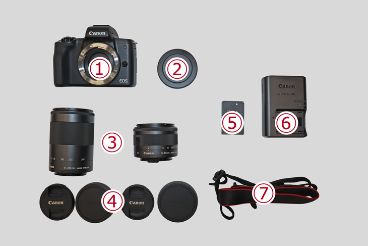 Canon ミラーレスカメラ EOS Kiss M2 ダブルズームキット ブラック【SD