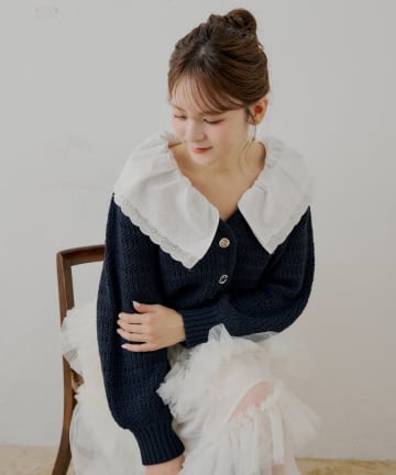 数量限定再入荷※【namiコラボ企画】セーラー襟付きシャギールーズ