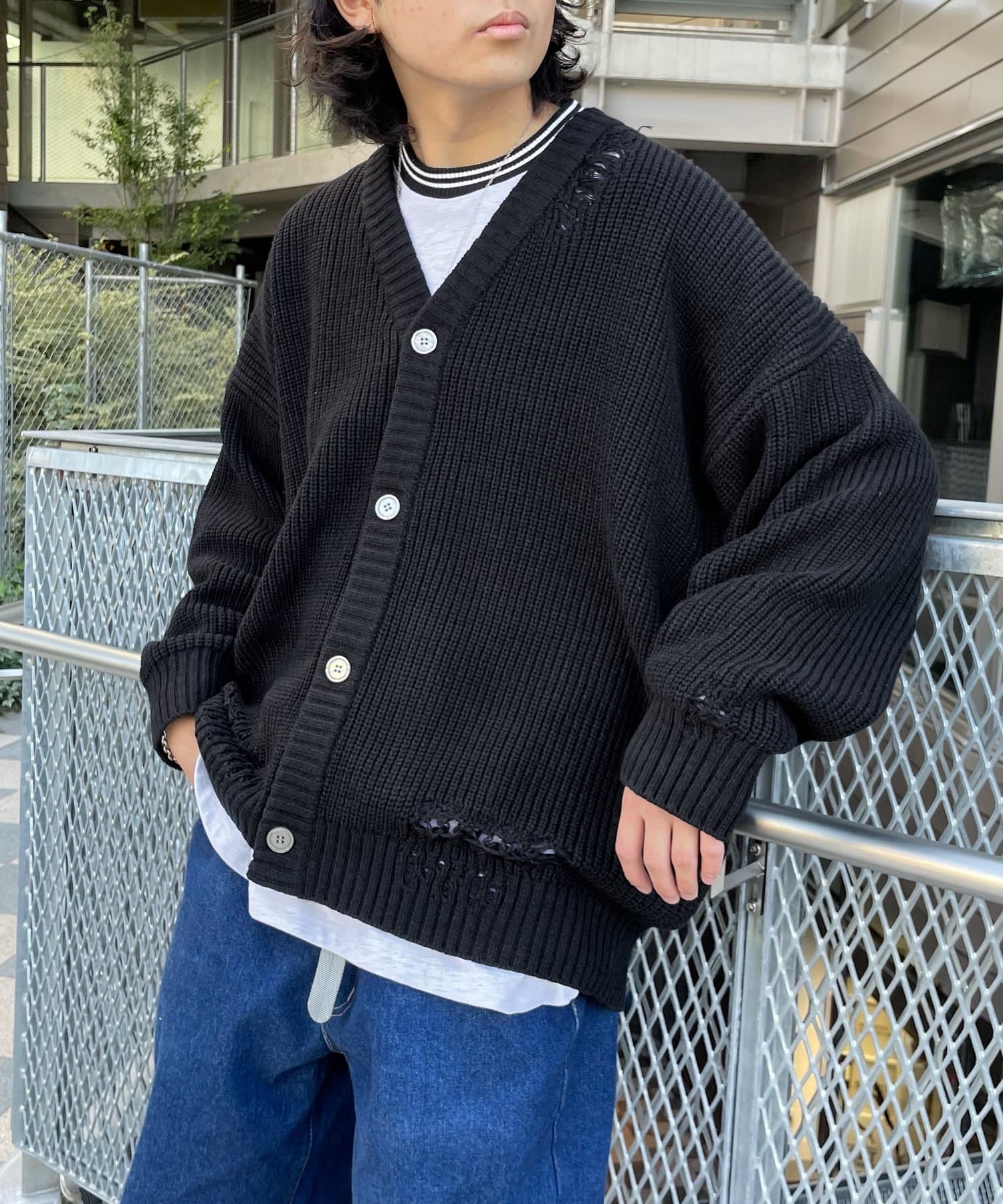 KOOKY'N/クーキー】クラッシュニットカーディガン | WHO'S WHO gallery