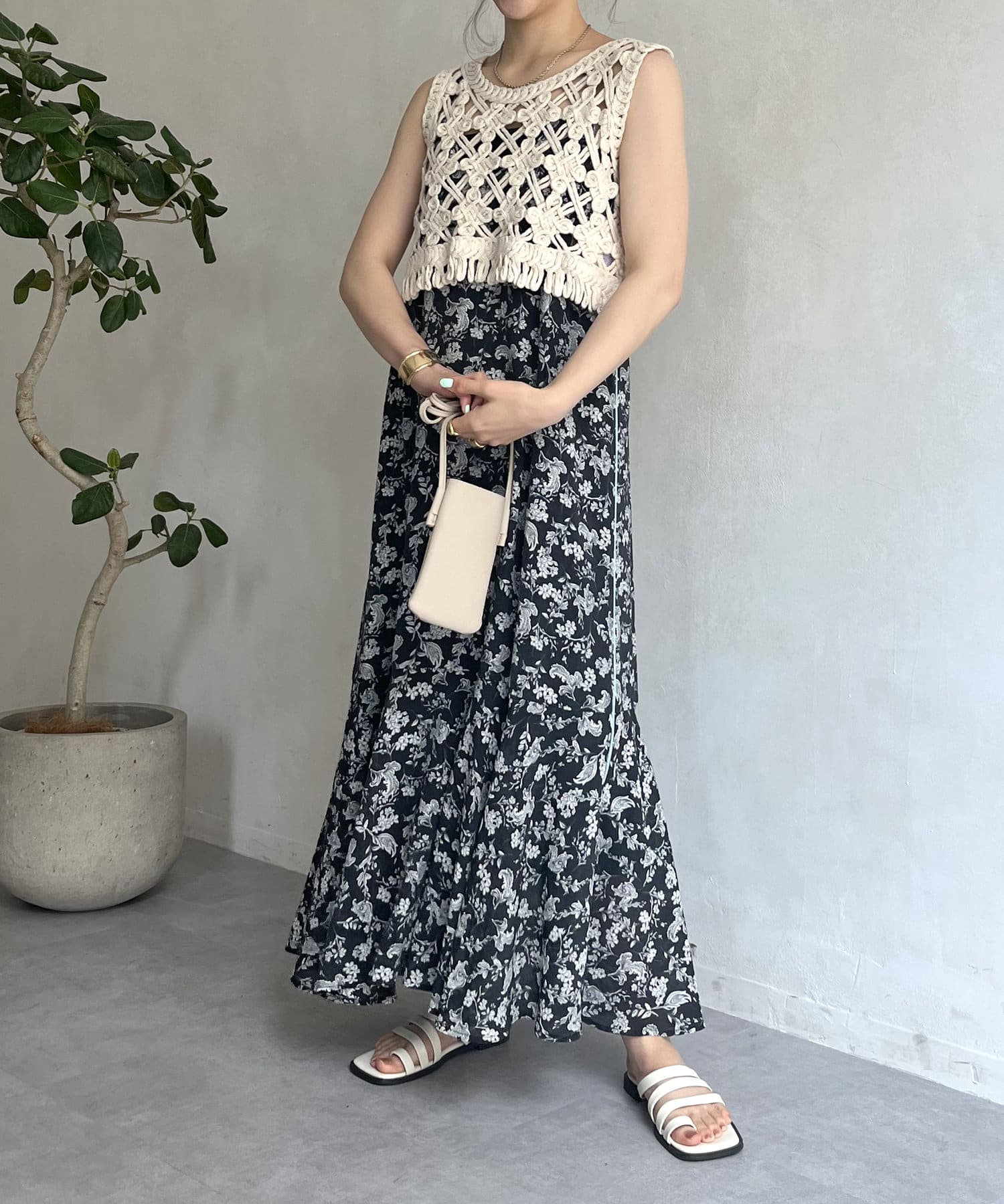 ロープかぎ針編みベスト | prose verse(プロズヴェール)レディース