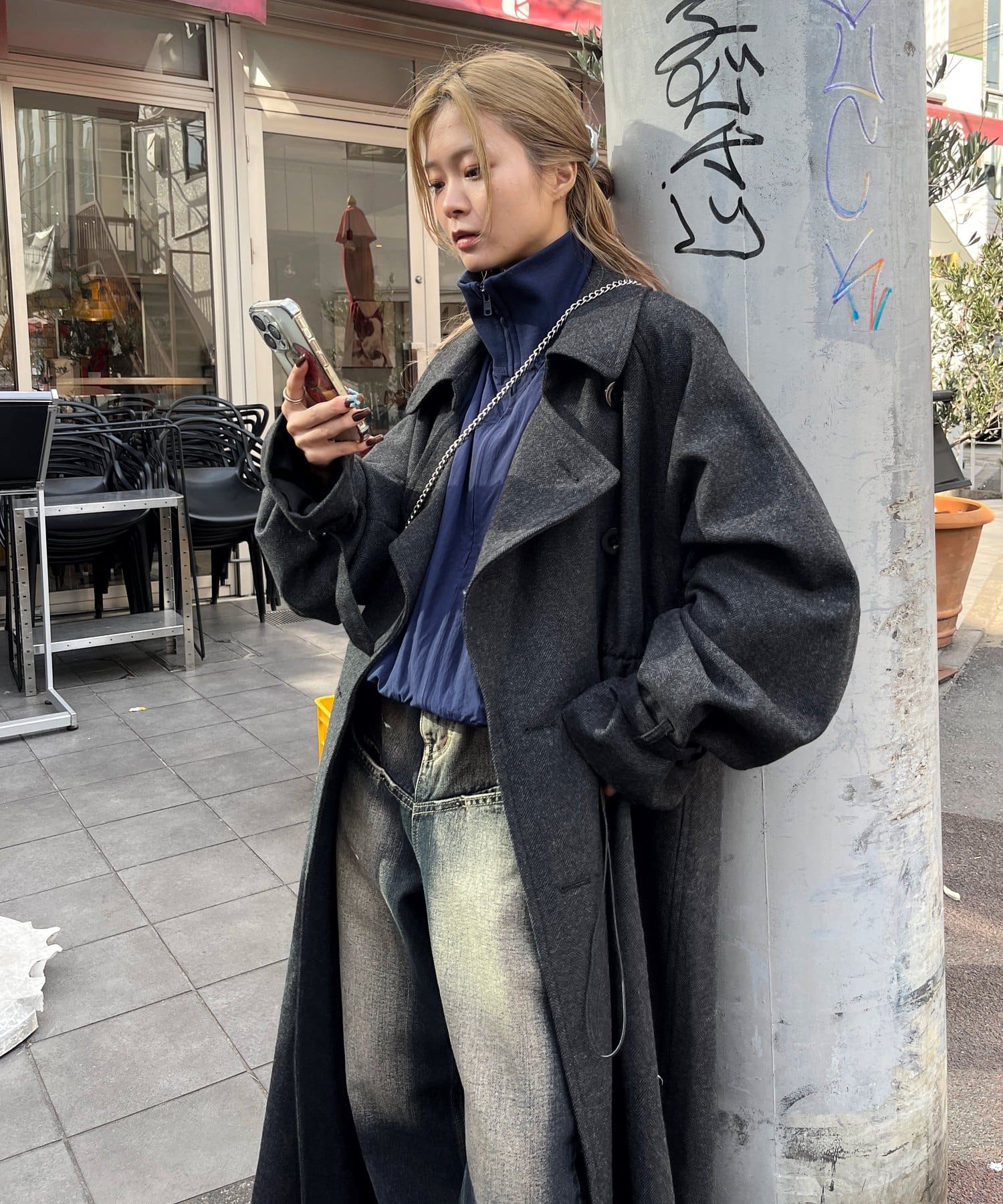 Six M/シックスエム】ヘリンボーントレンチコート | WHO'S WHO gallery