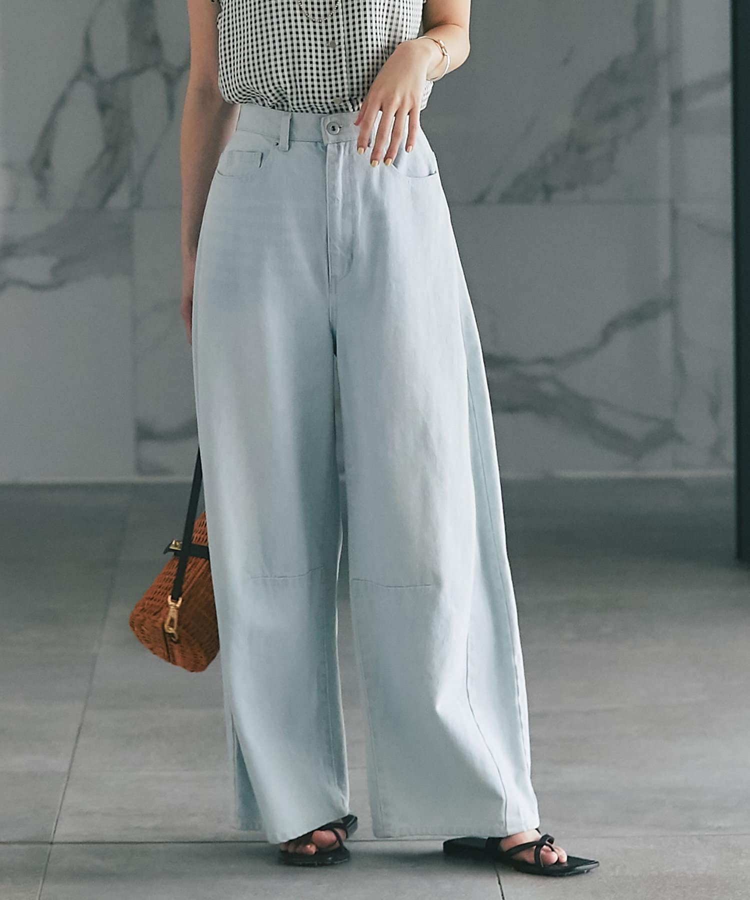 新色追加】ワイドデニム | La boutique BonBon(ラブティックボンボン