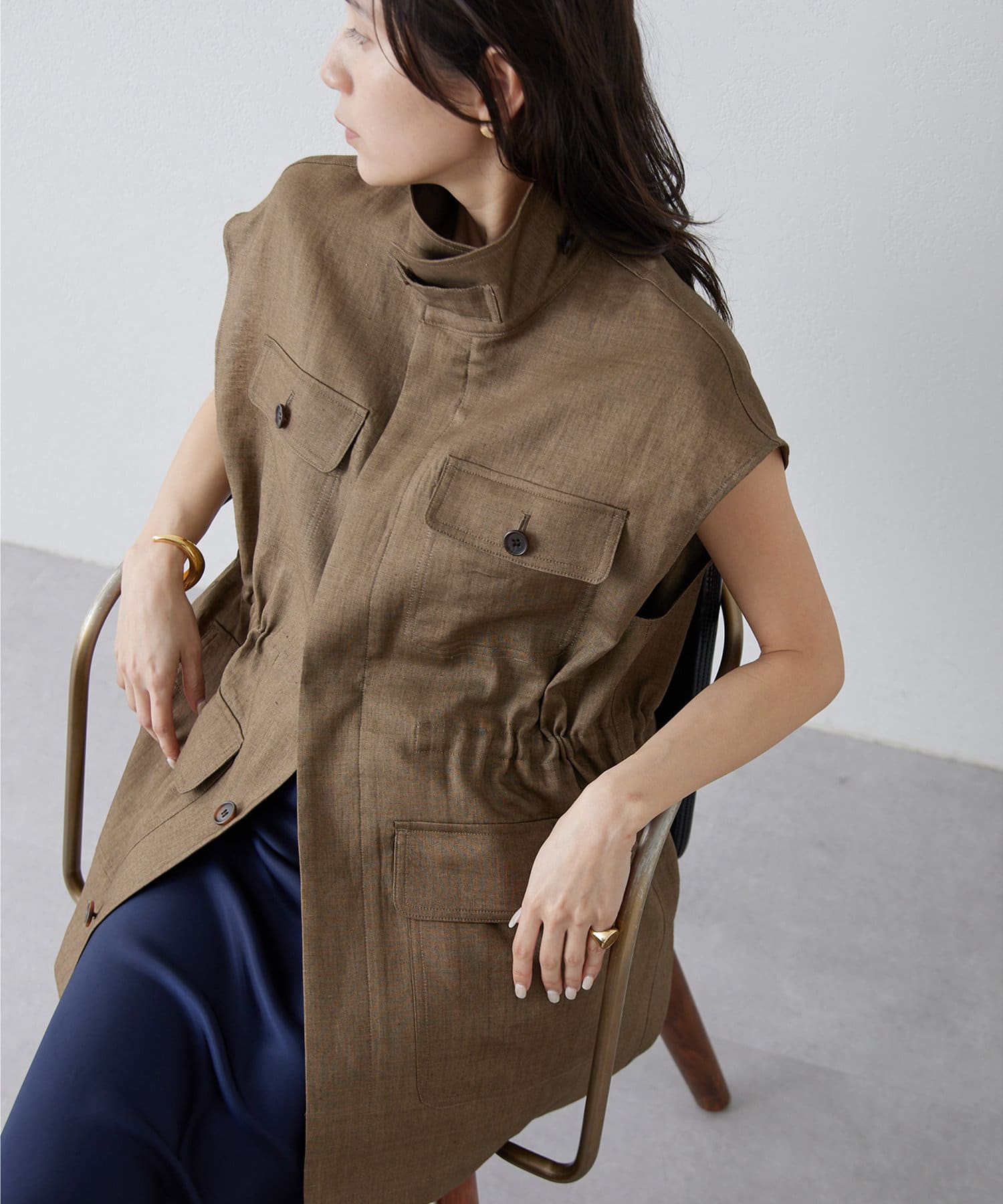 Drawing Numbers】コンチネンタルリネンベスト | Whim Gazette(ウィム