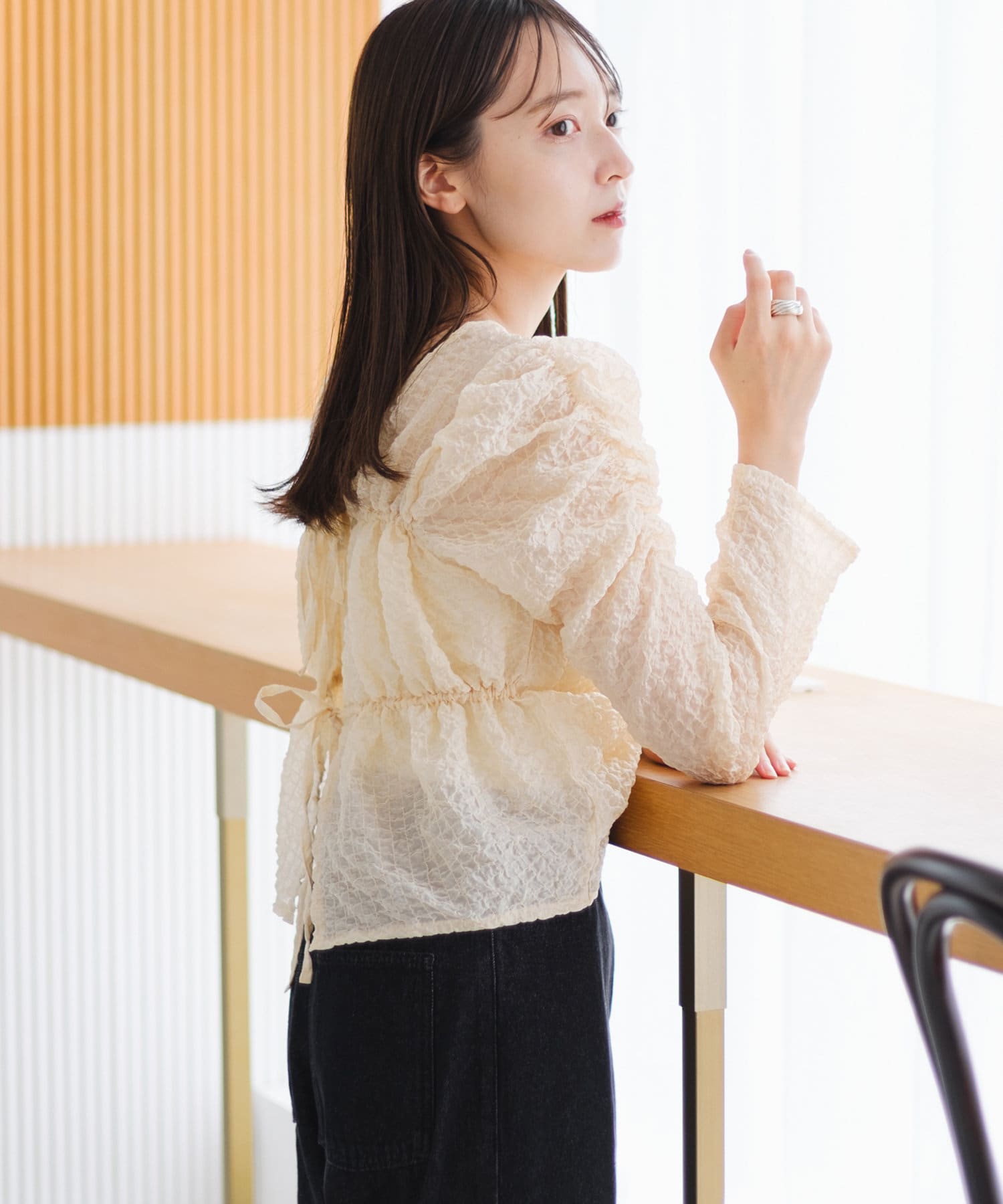 前後2WAY】ジゴスリーブシャーリングブラウス | Kastane(カスタネ